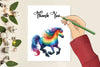 Rainbow Animals Clipart Bundle 8