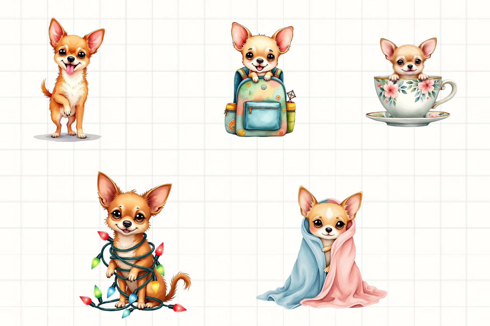 Chihuahuas Clipart Bundle - CraftNest - Digital Crafting and Art