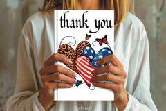 American & Leopard Print Hearts with Butterflies Clipart Bundle - CraftNest - Digital Crafting and Art