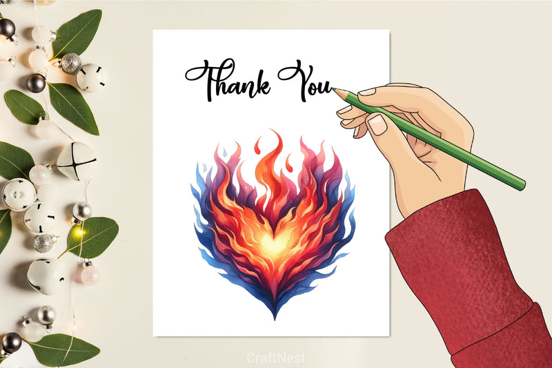 Flaming Heart Clipart Bundle 6 - CraftNest - Digital Crafting and Art