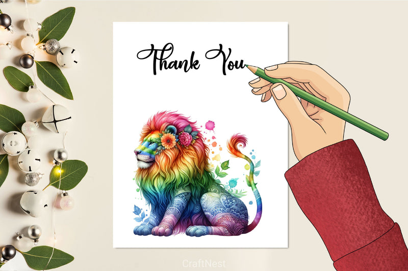 Rainbow Animals Clipart Bundle 6 - CraftNest - Digital Crafting and Art