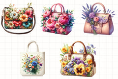Flower Handbags Clipart Bundle - CraftNest - Digital Crafting and Art