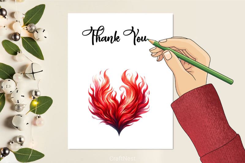 Flaming Heart Clipart Bundle 5 - CraftNest - Digital Crafting and Art