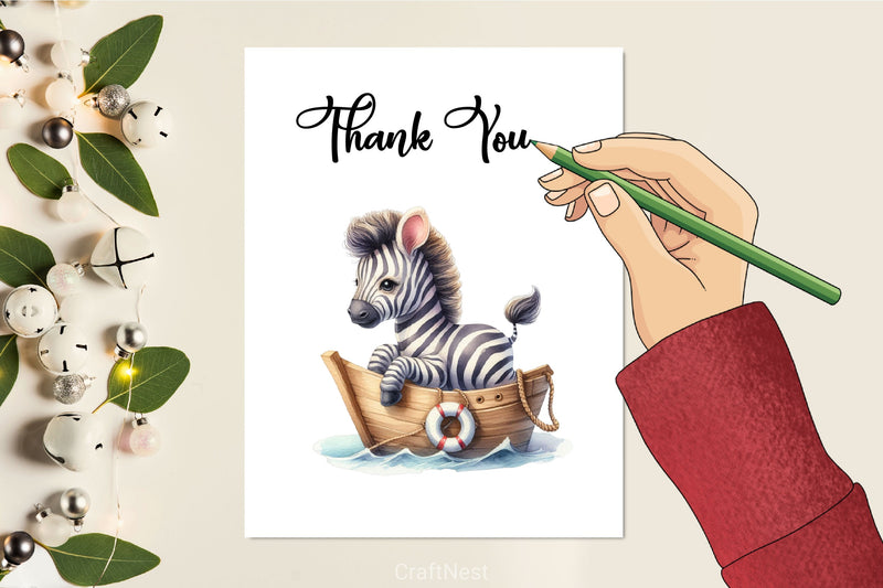 Cute Baby Animals Boat Clipart Bundle 6 - CraftNest - Digital Crafting and Art