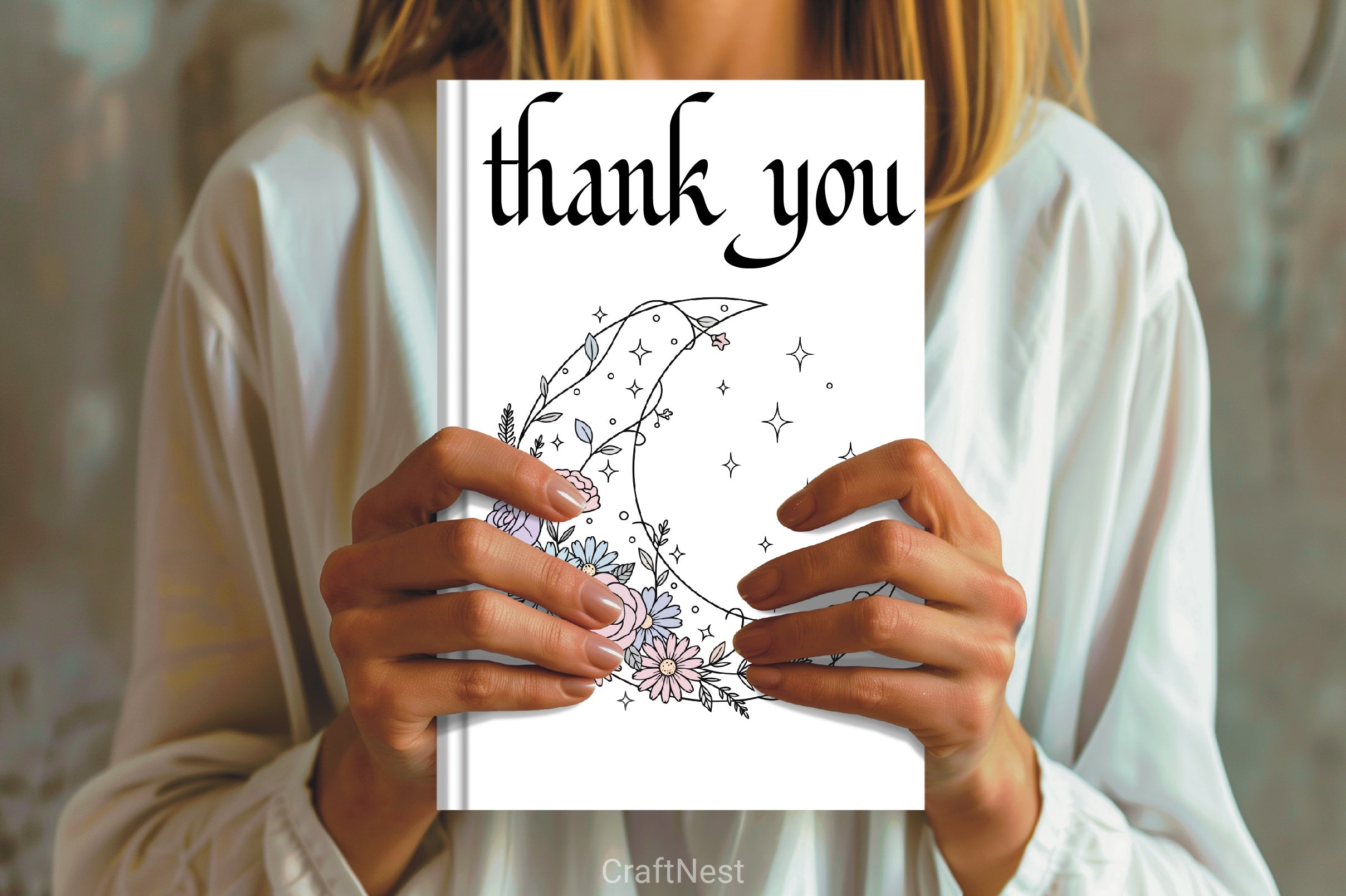 Crescent Moon Floral Clipart Bundle - CraftNest - Digital Crafting and Art