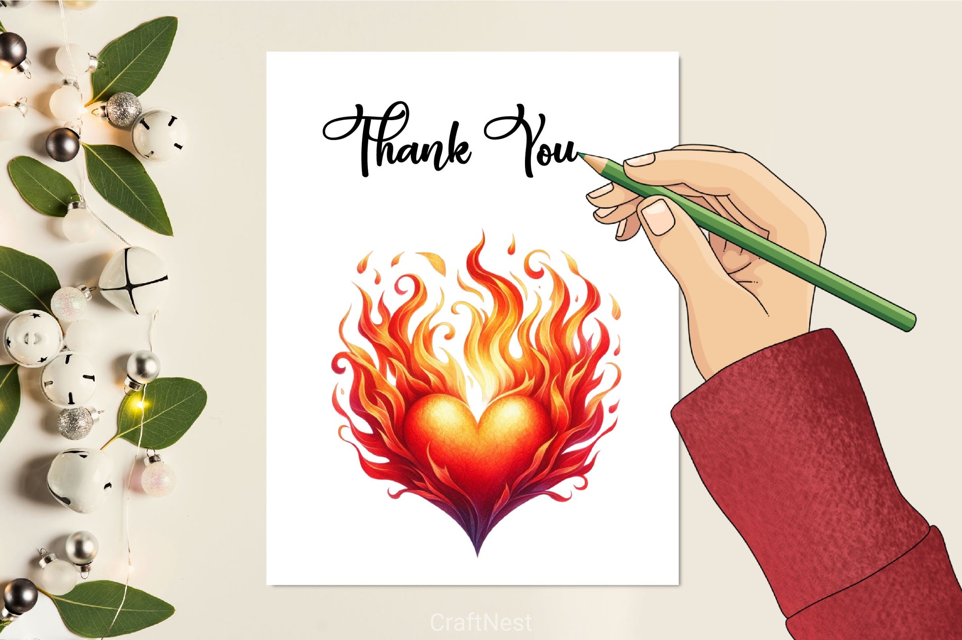 Flaming Heart Clipart Bundle 7 - CraftNest - Digital Crafting and Art