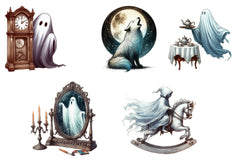 Halloween Ghost Clipart Bundle 12 - CraftNest - Digital Crafting and Art