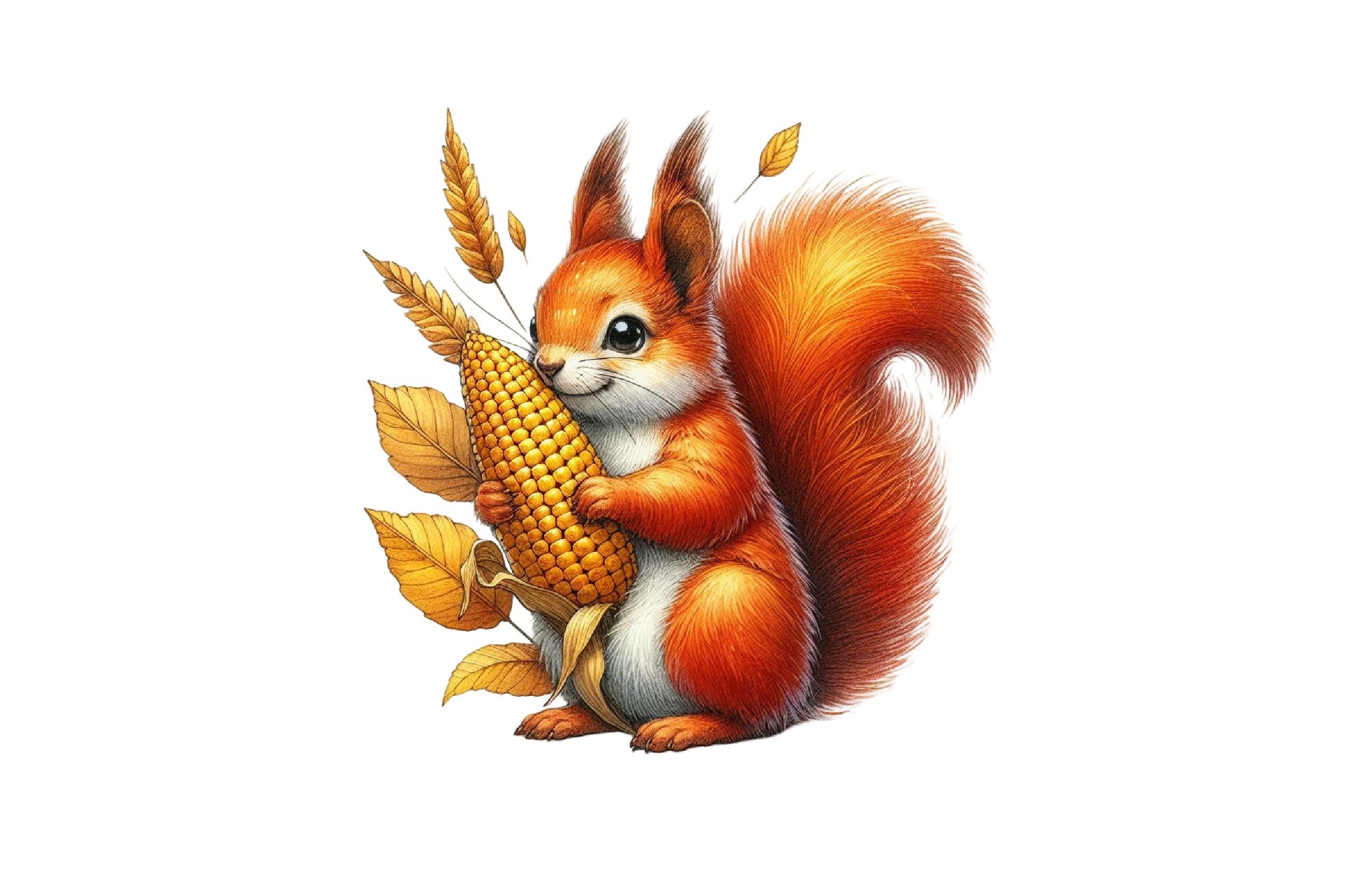 Autumn Squirrels Garden Clipart Bundle - CraftNest - Digital Crafting and Art