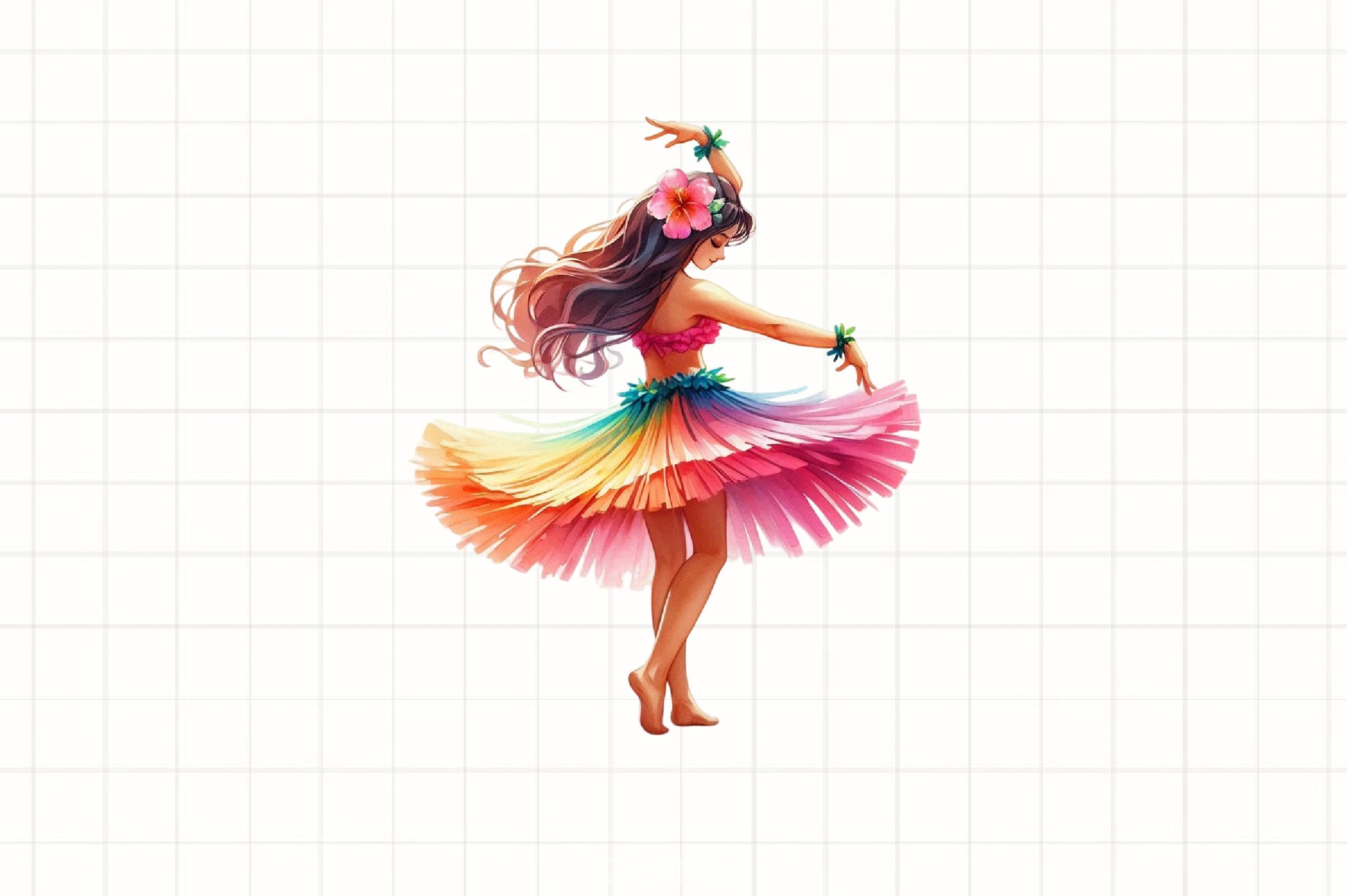 Hula Girl Clipart Bundle 2 - CraftNest - Digital Crafting and Art