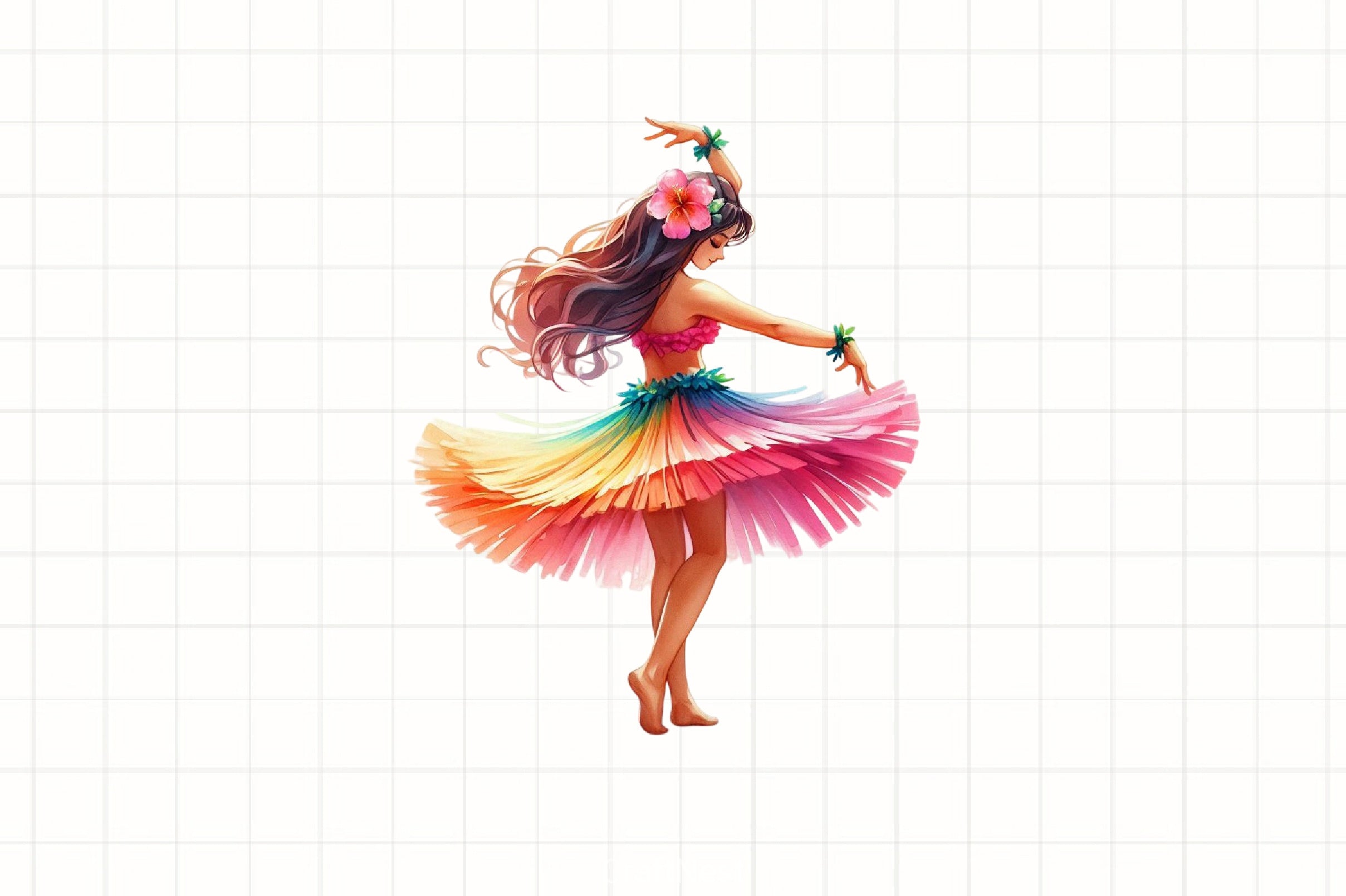 Hula Girl Clipart Bundle 2 - CraftNest - Digital Crafting and Art