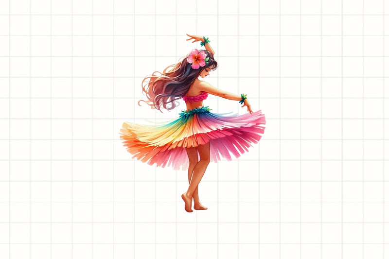 Hula Girl Clipart Bundle 2 - CraftNest - Digital Crafting and Art