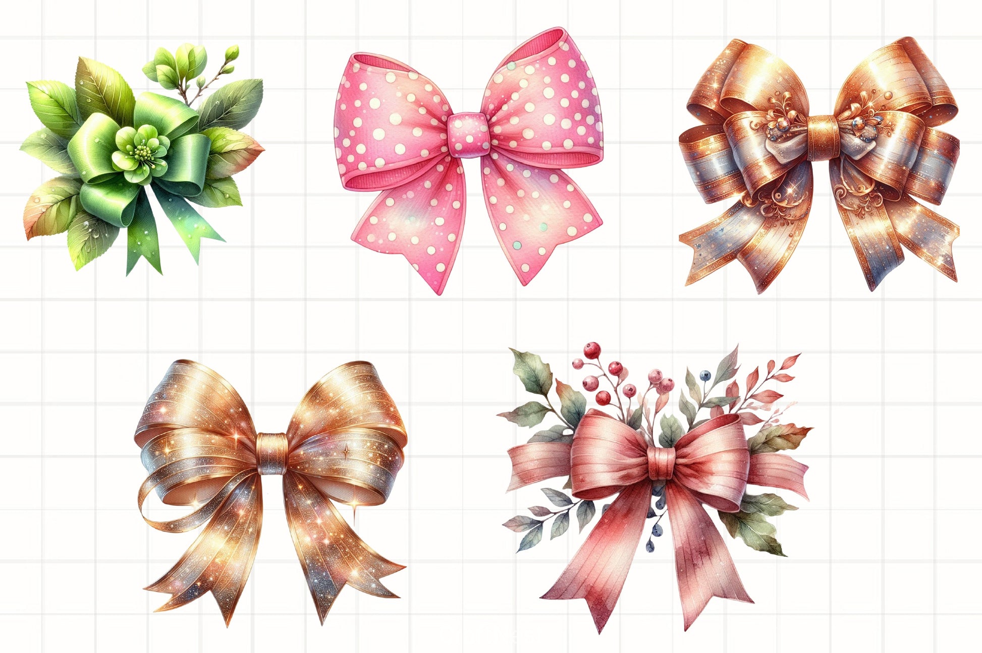 Enchanting Bow Clipart Bundle - CraftNest - Digital Crafting and Art