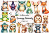 Cheeky Grumpy Animals Clipart Bundle 26