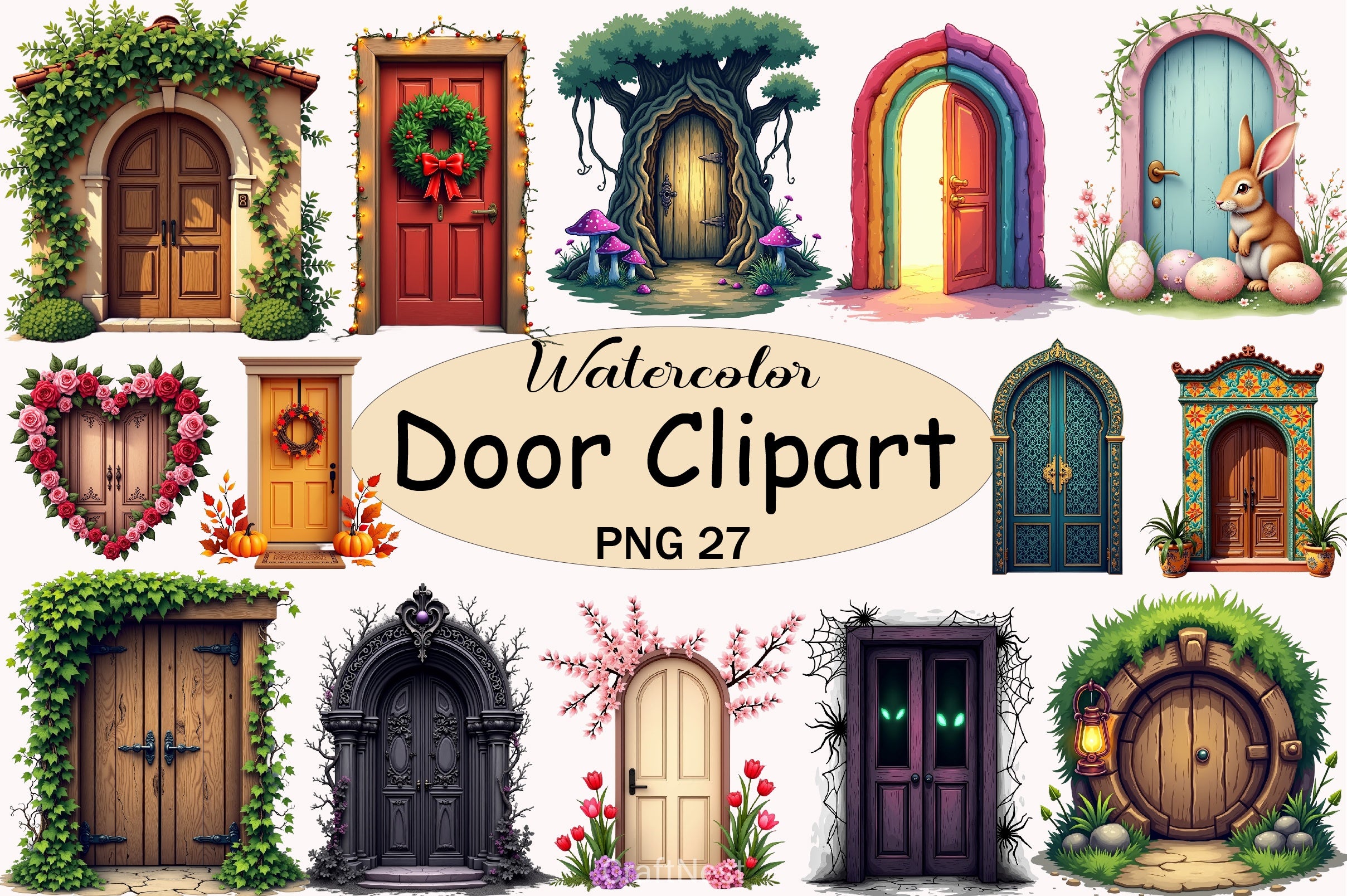 Door Clipart Bundle 2 - CraftNest - Digital Crafting and Art