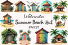 Summer Beach Hut Clipart Bundle