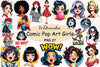 Comic Pop Art Girls Clipart Bundle