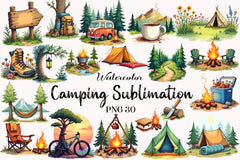 Camping Clipart Bundle - CraftNest - Digital Crafting and Art