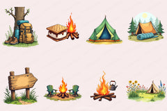 Camping Clipart Bundle - CraftNest - Digital Crafting and Art