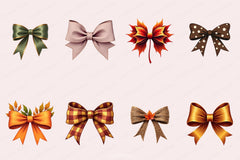 Fall Coquette Bows Clipart Bundle - CraftNest - Digital Crafting and Art