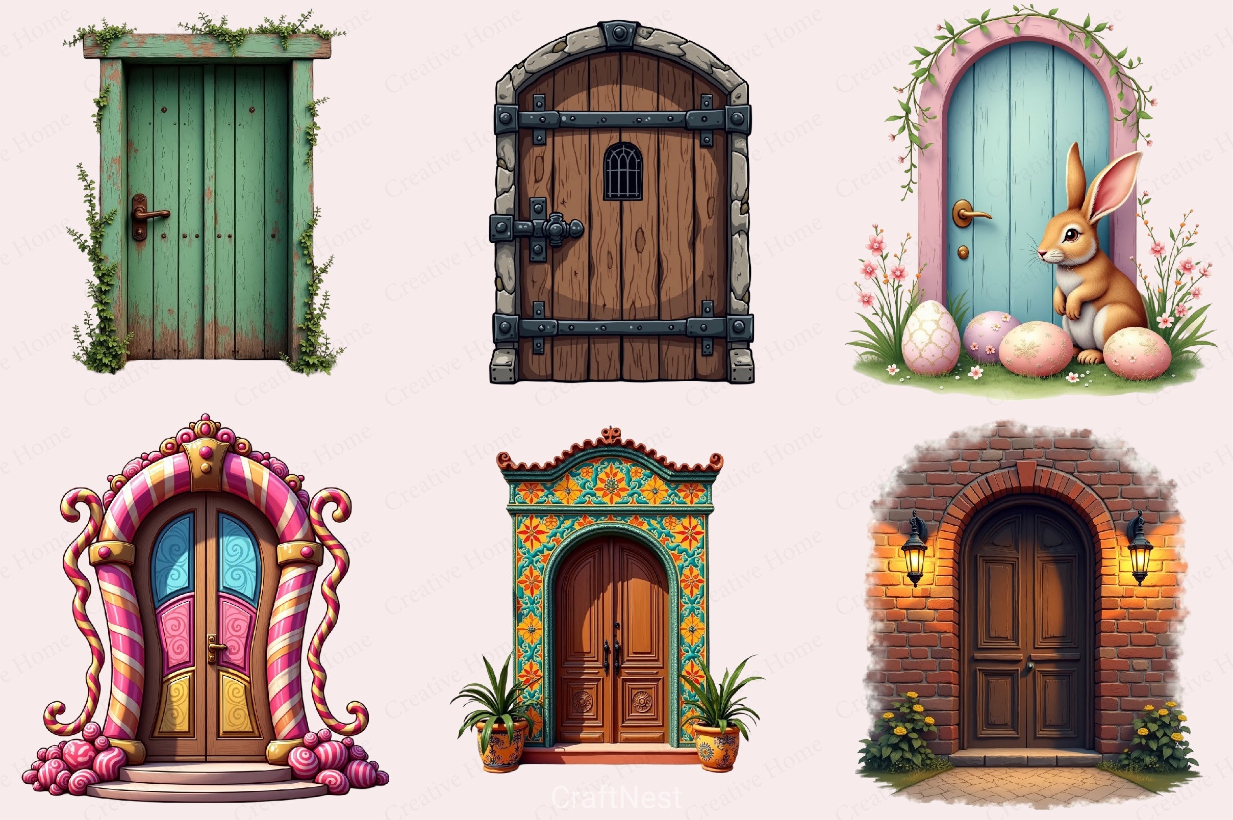 Door Clipart Bundle 2 - CraftNest - Digital Crafting and Art