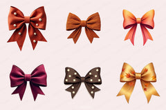Fall Coquette Bows Clipart Bundle - CraftNest - Digital Crafting and Art