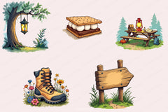 Camping Clipart Bundle - CraftNest - Digital Crafting and Art