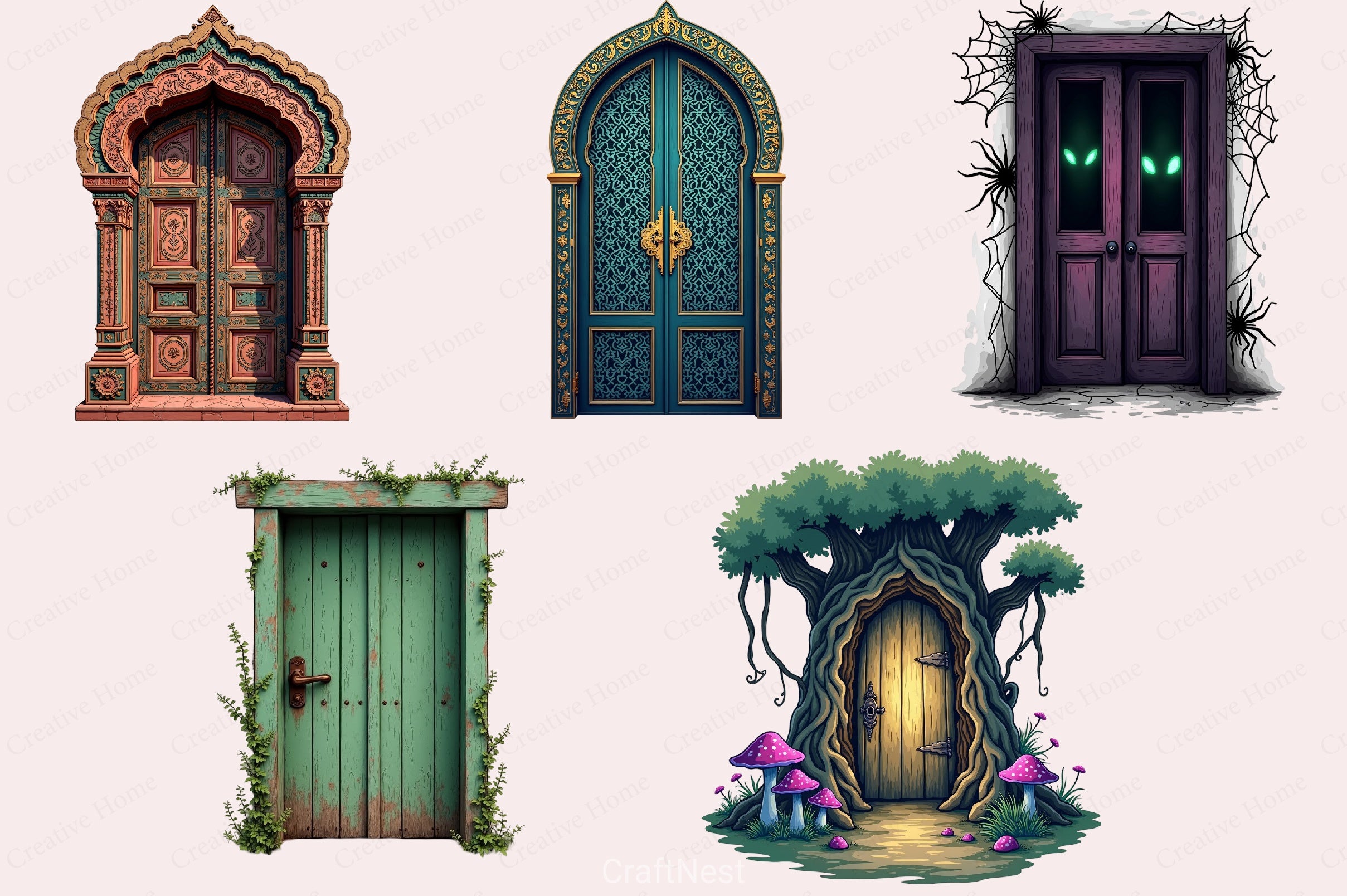 Door Clipart Bundle 2 - CraftNest - Digital Crafting and Art
