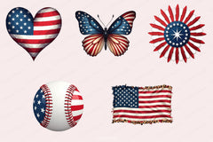 American Flag Clipart Bundle - CraftNest - Digital Crafting and Art