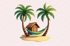 Summer Beach Hut Clipart Bundle - CraftNest - Digital Crafting and Art