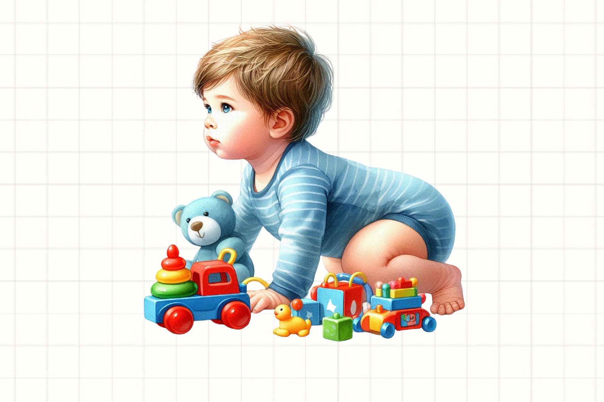 Cute Baby Clipart Bundle - CraftNest - Digital Crafting and Art