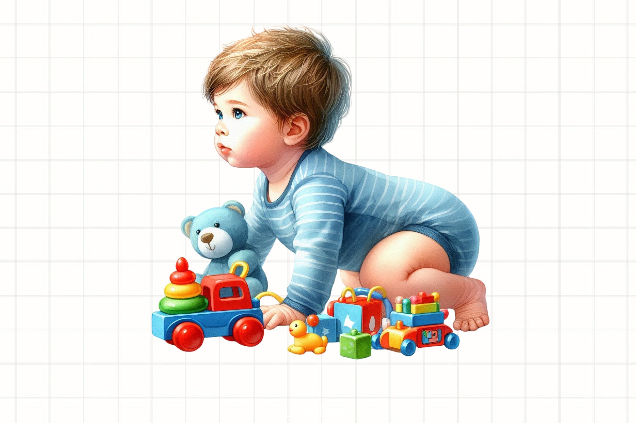 Cute Baby Clipart Bundle - CraftNest - Digital Crafting and Art