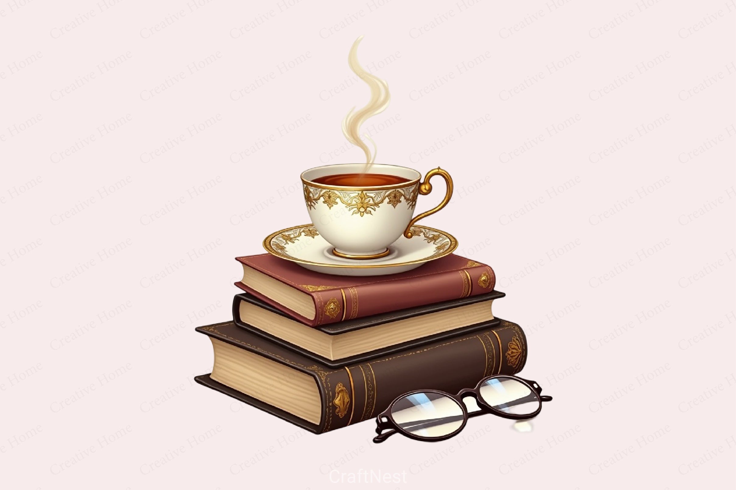 Cozy Books Reading Nook Clipart Bundle - CraftNest - Digital Crafting and Art