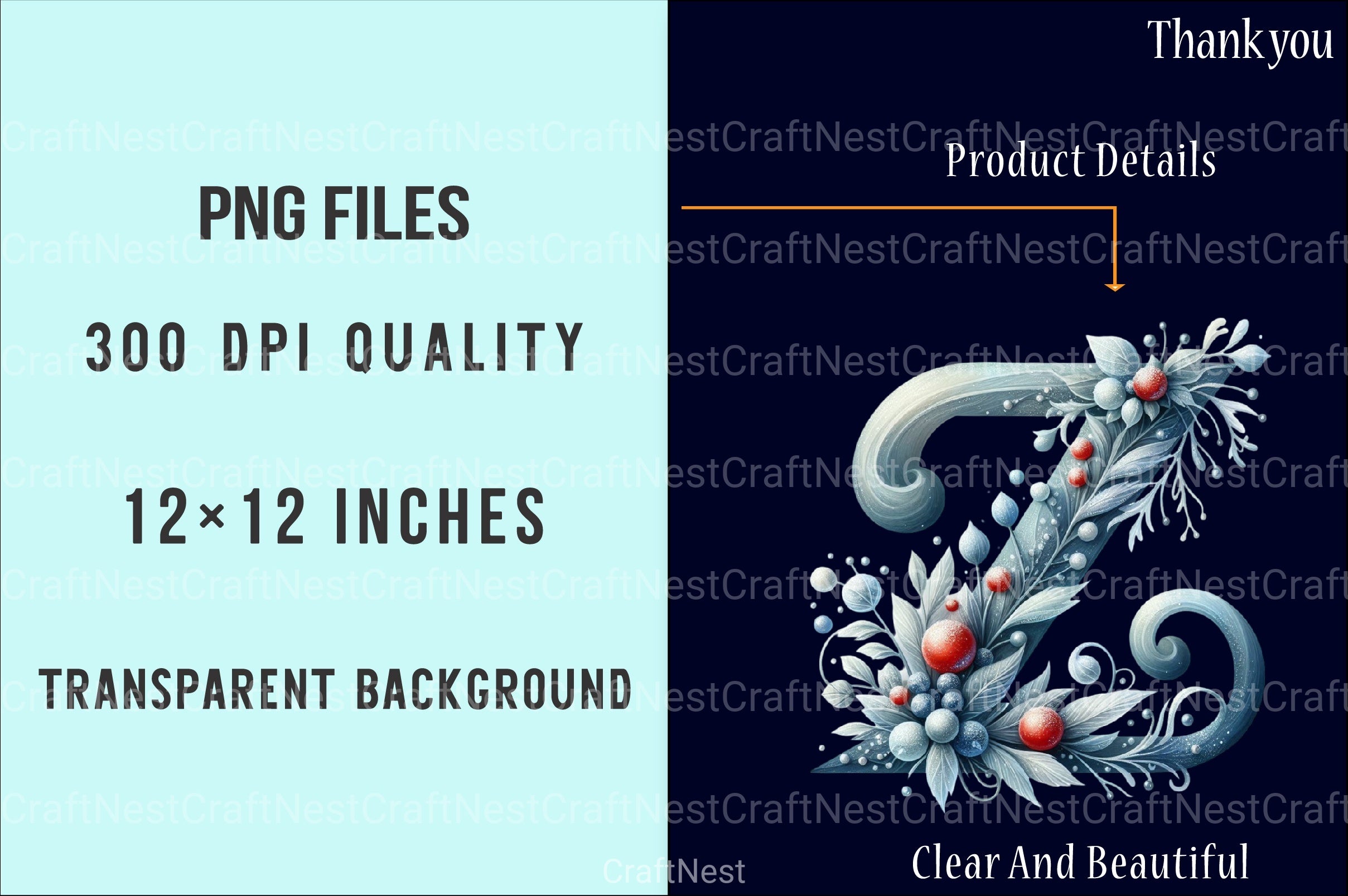 Christmas Alphabet Numbers Reindeer Santa Snowman Clipart Bundle - CraftNest - Digital Crafting and Art