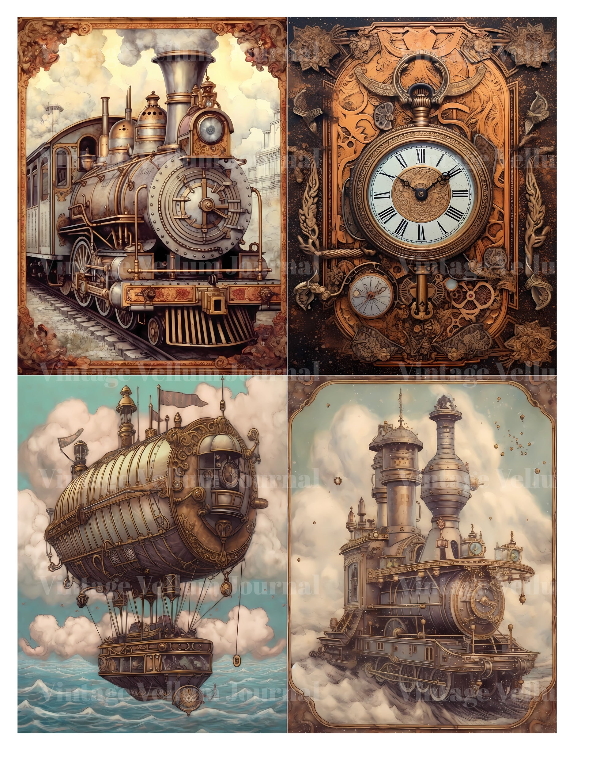 Steampunk Junk Journal Pages - CraftNest