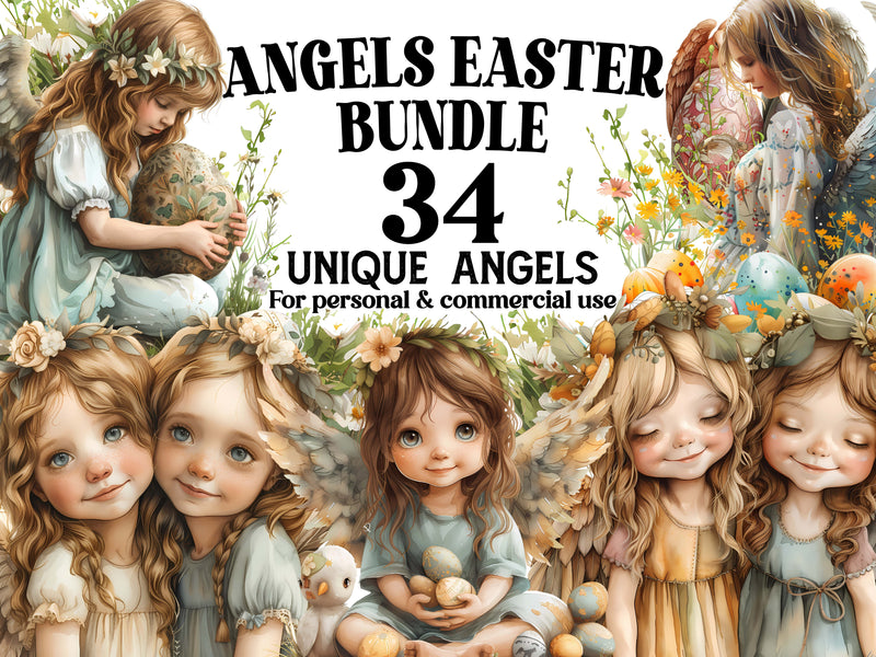 Angels Eastern Clipart - CraftNest