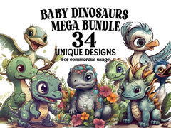 Baby Dinos Clipart - CraftNest