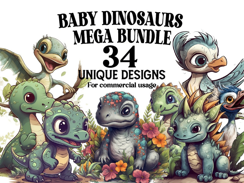 Baby Dinos Clipart - CraftNest