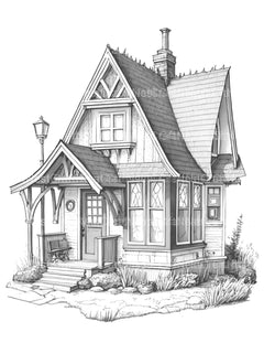Ranch Tiny House Coloring Book - CraftNest - Digital Crafting and Art