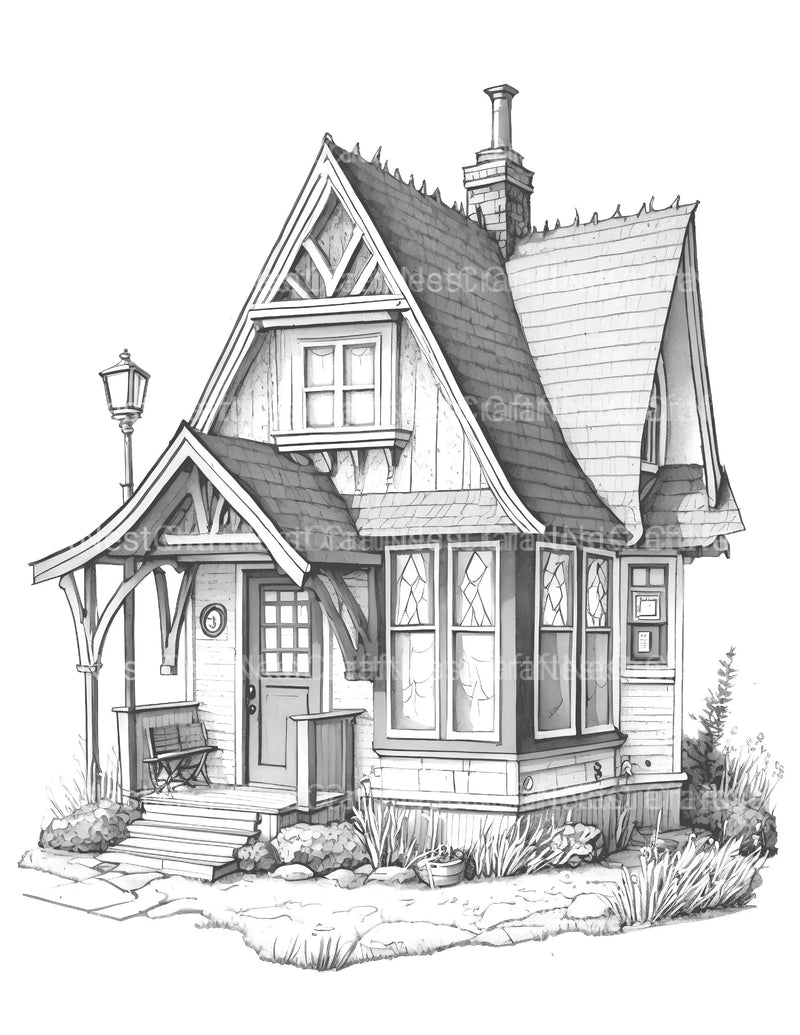 Ranch Tiny House Coloring Book - CraftNest - Digital Crafting and Art