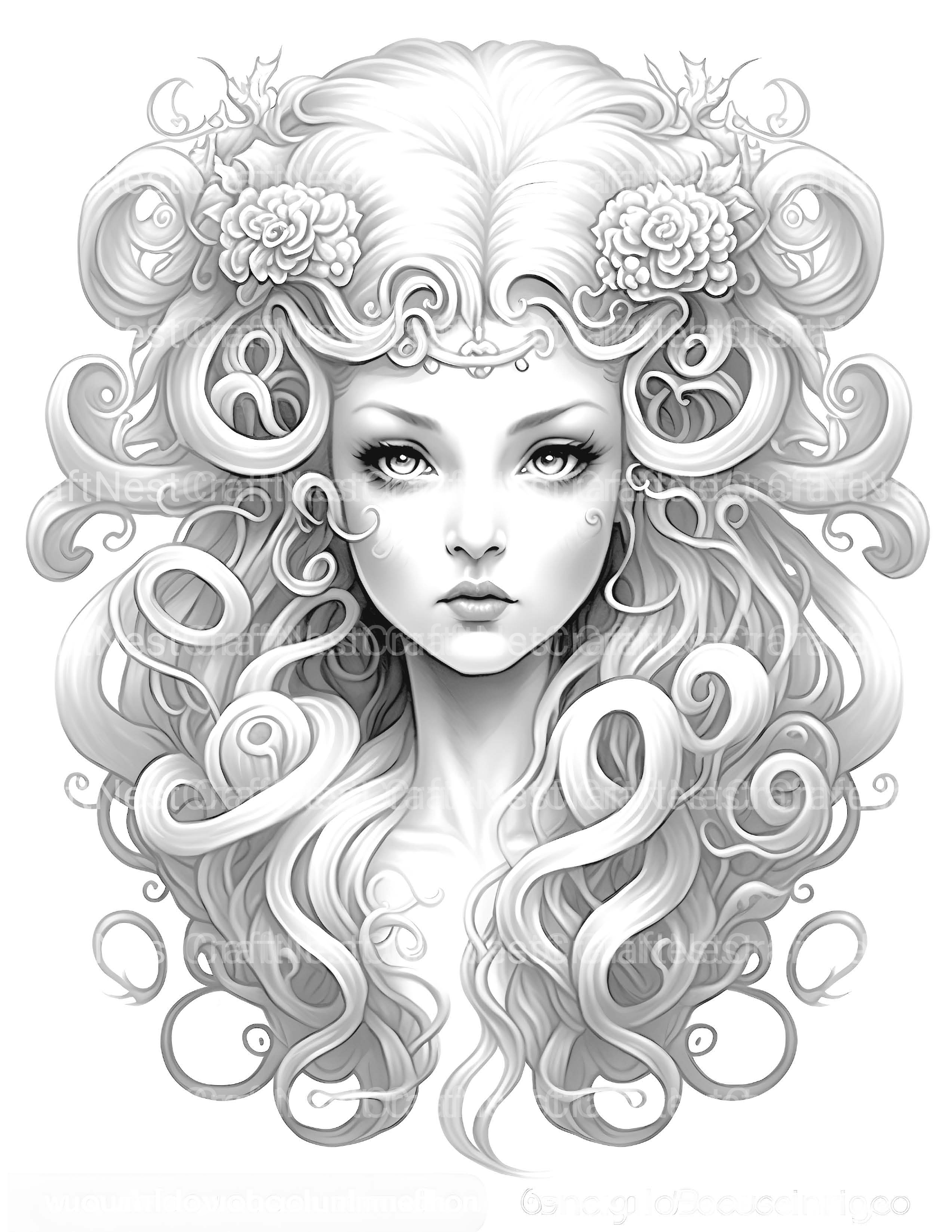 Medusa Coloring Book - CraftNest - Digital Crafting and Art