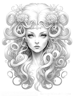 Medusa Coloring Book - CraftNest - Digital Crafting and Art