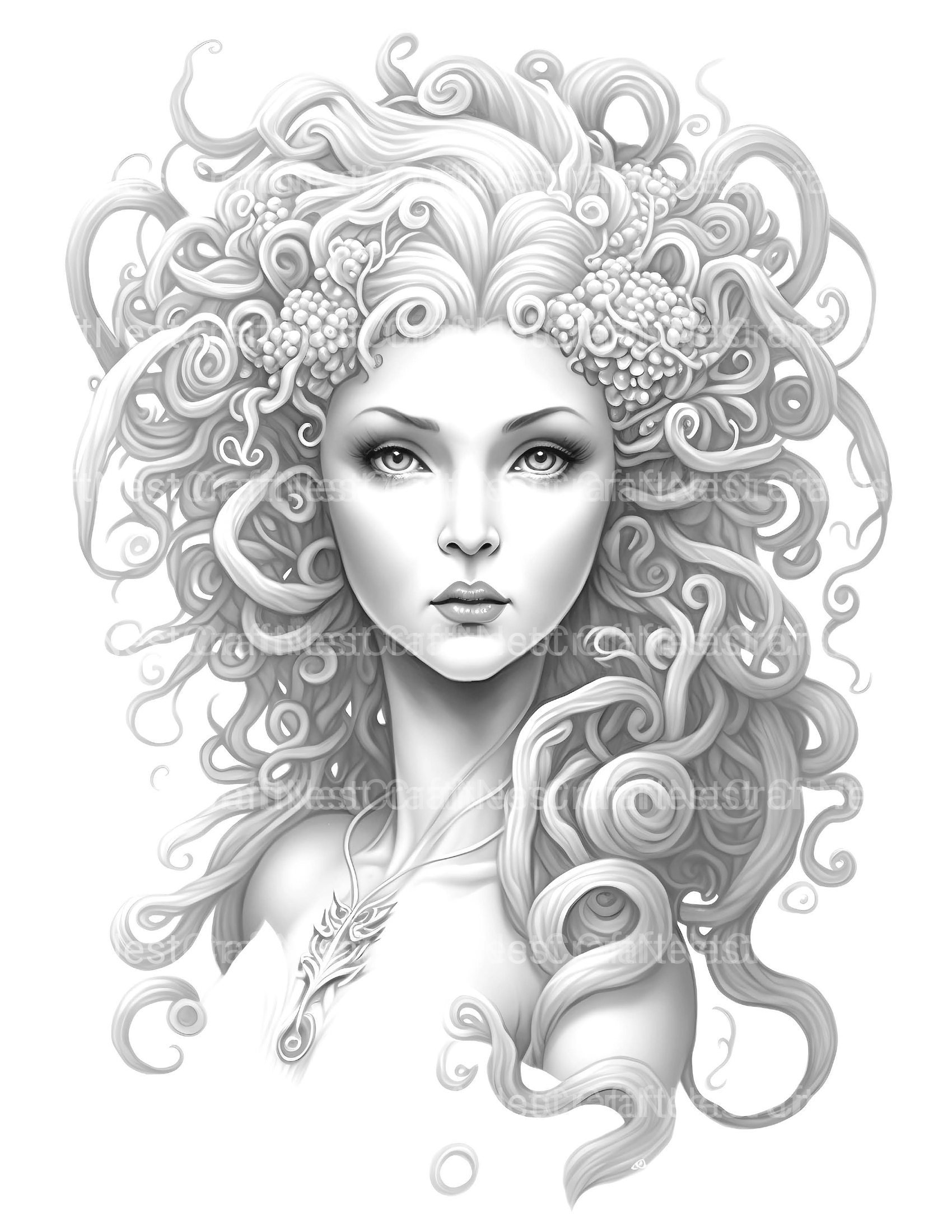 Medusa Coloring Book - CraftNest - Digital Crafting and Art