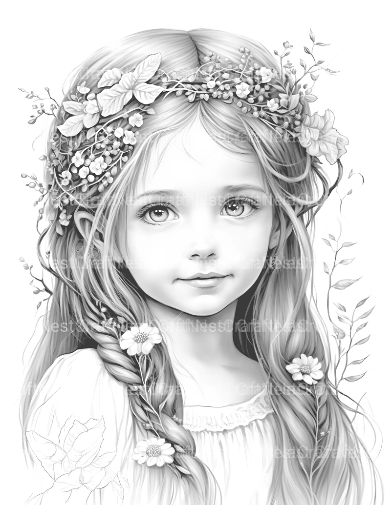 Hawaiian Girl Coloring Book - CraftNest - Digital Crafting and Art