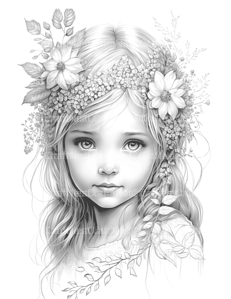 Hawaiian Girl Coloring Book - CraftNest - Digital Crafting and Art