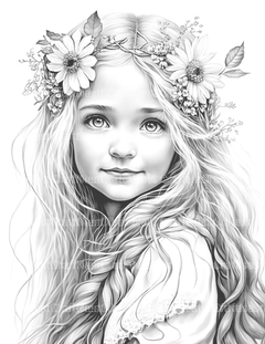 Hawaiian Girl Coloring Book - CraftNest - Digital Crafting and Art