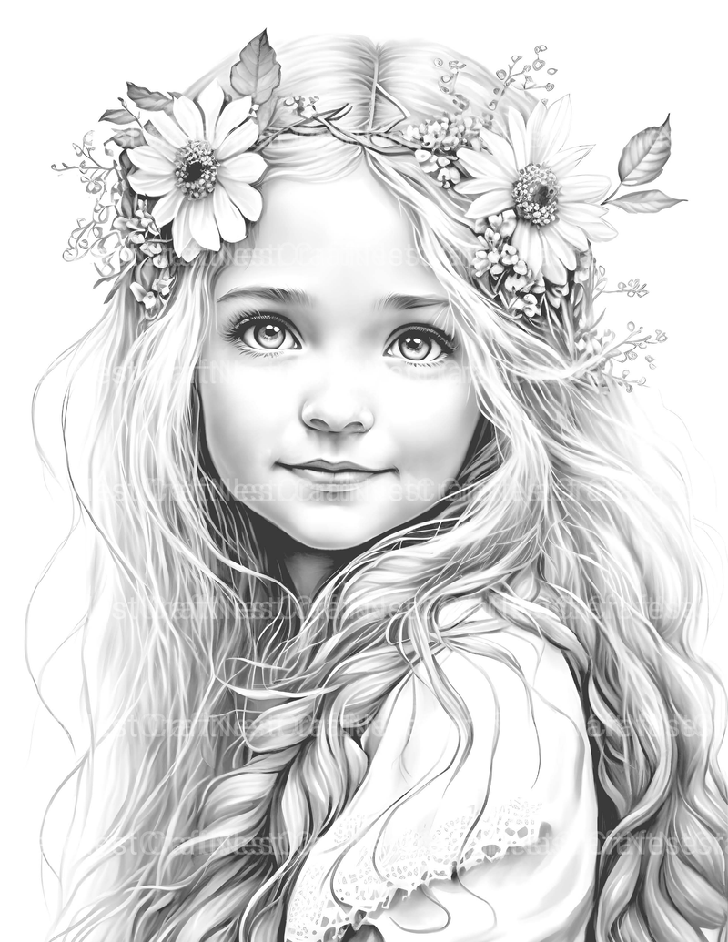 Hawaiian Girl Coloring Book - CraftNest - Digital Crafting and Art