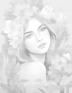 Beautiful Woman Coloring Book - CraftNest - Digital Crafting and Art