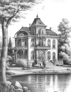 Lake Houses Coloring Book - CraftNest - Digital Crafting and Art