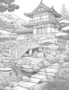 Japanese Garden Coloring Book - CraftNest - Digital Crafting and Art