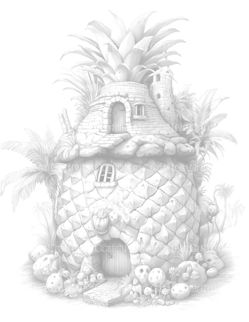 Fairy House Coloring Book - CraftNest - Digital Crafting and Art